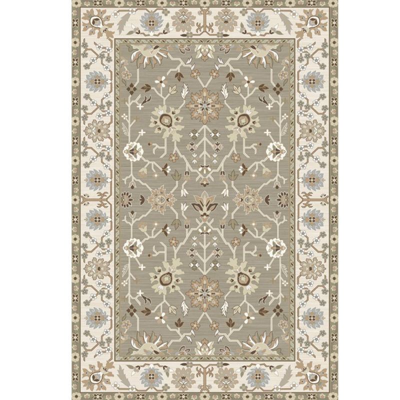 Avtoit | Washed Jacquard Print Rug Multicolor Persian Rug Synthetic Non-slip Washable Stain-resistant Rug for Tearoom