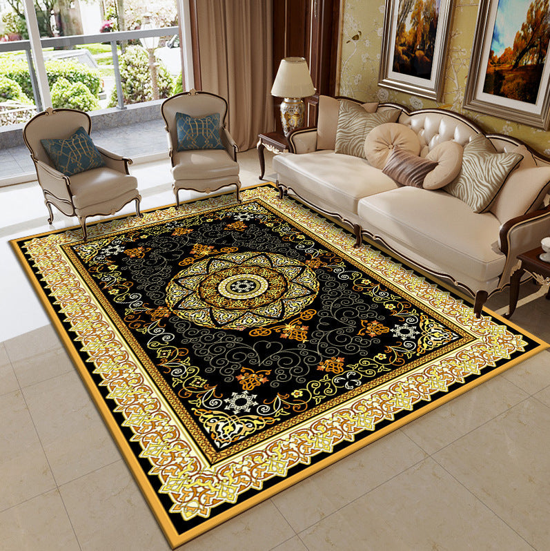Avtoit | Traditional Multicolored Moroccan Carpet Polypropylene Floral Carpet Non-Slip Backing Pet Friendly Stain Resistant Carpet for Living Room