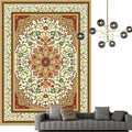 Avtoit | Traditional Multicolored Moroccan Carpet Polypropylene Floral Carpet Non-Slip Backing Pet Friendly Stain Resistant Carpet for Living Room