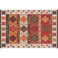 Avtoit | Rustic Tribal Print Area Rug Multicolored Moroccan Rug Synthetic Washable Non-Slip Pet-Friendly Rug for the Room