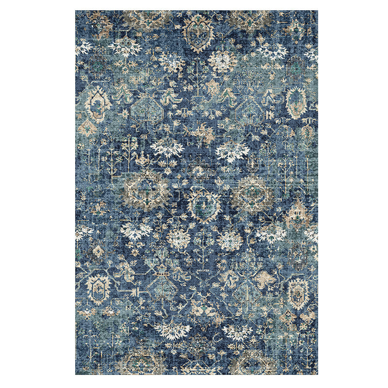 Avtoit | Moroccan Style Print Carpet Multicolor Polyester Carpet Non-Slip Pet-Friendly Machine Washable Carpet for Living Room