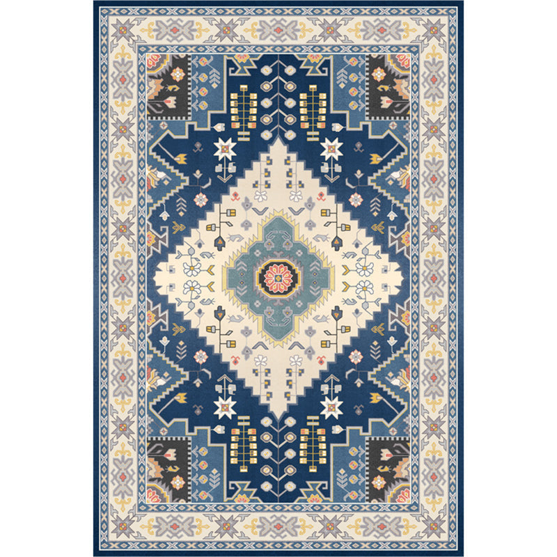 Avtoit | Beautiful Moroccan Rug Multicolored symmetrical printed carpet non-slip machine washable pet-friendly rug for the room