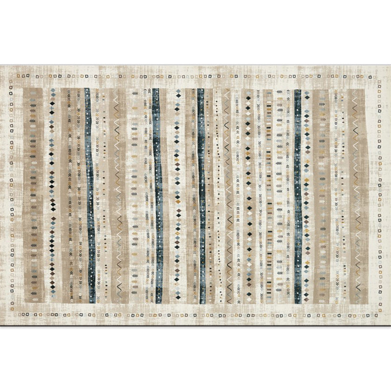Avtoit | Beautiful Moroccan Rug Multicolored symmetrical printed carpet non-slip machine washable pet-friendly rug for the room