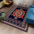 Avtoit | Classic Persian Carpet Multicolored Flower Rug Machine Washable Stain Resistant Non-slip Living Room Rug for Home