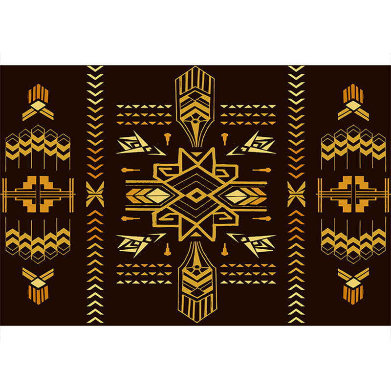 Avtoit | Multicolored floral mosaic print carpet polypropylene Moroccan indoor carpet machine washable non-slip backing pet-friendly carpet for home