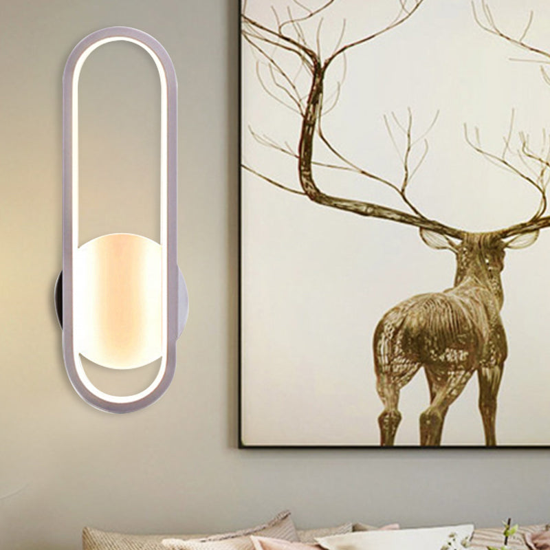 Avtoit | Black/White Rectangular LED Wall Light Minimal Acrylic Living Room Lighting Ideas, White/Warm Light
