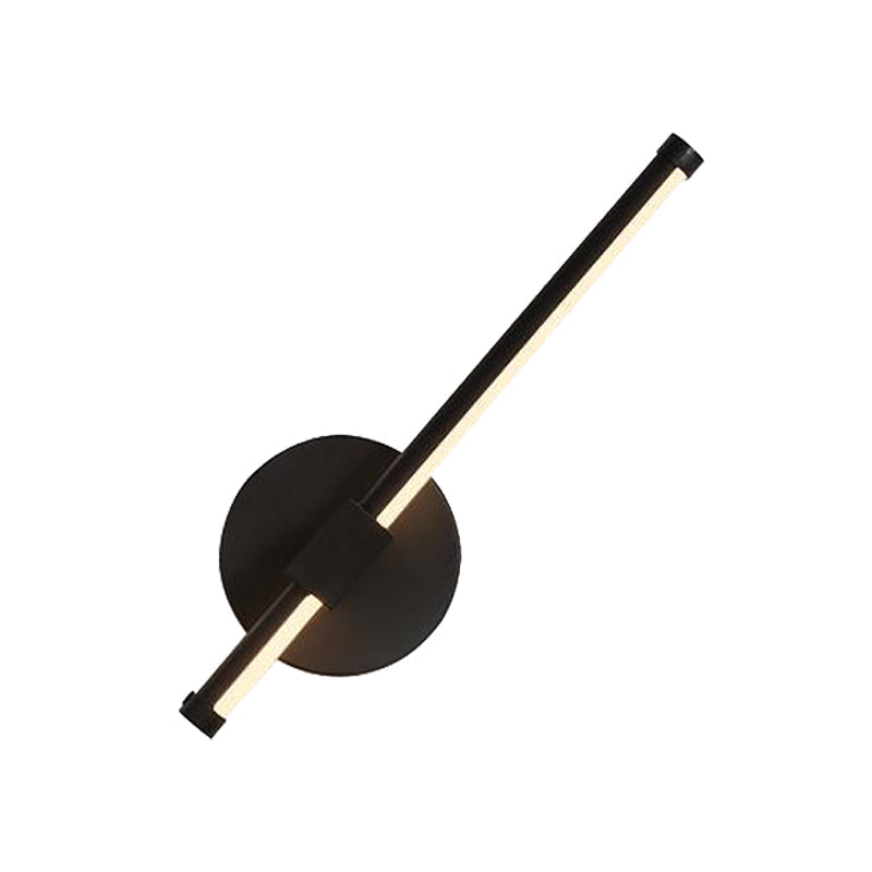 Avtoit | Acrylic Wall Light Bar Simple LED Black/White Wall Mounted Lamp with Rotatable Design in Warm/White Light