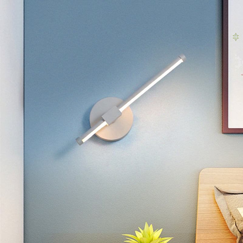 Avtoit | Acrylic Wall Light Bar Simple LED Black/White Wall Mounted Lamp with Rotatable Design in Warm/White Light