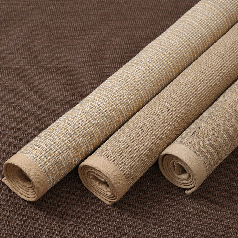 Avtoit | Simple Multicolor Solid Area Rug Jute Lodge Rug Machine Washable Rug for Indoor with Border for the Living Room
