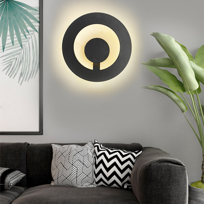 Avtoit | Black/White Super Thin Wall Light Modern Acrylic Living Room Wall Lamp, Warm/White Light