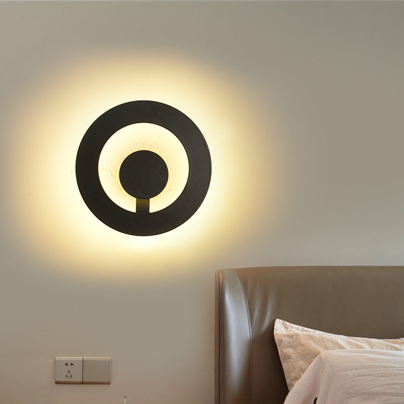 Avtoit | Black/White Super Thin Wall Light Modern Acrylic Living Room Wall Lamp, Warm/White Light