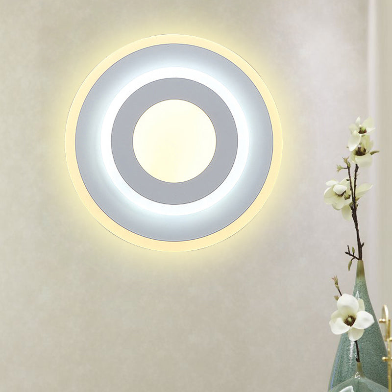 Avtoit | Minimalist Acrylic Round/Square Wall Lamp Cozy Energy-Saving LED White Wall Lamp, Warm/White Light