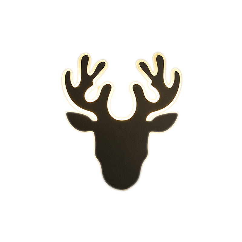 Avtoit | Black/White Antler Wall Light Contemporary Acrylic LED Wall Lamp in Warm/White Light
