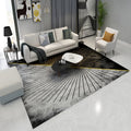 Avtoit | Simple Geometric Print Rug Multi-Colored Modern Carpet Polypropylene Non-Slip Backing Stain Resistant Washable Rug for Home
