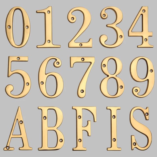 Avtoit | Traditional house numbers made of solid brass