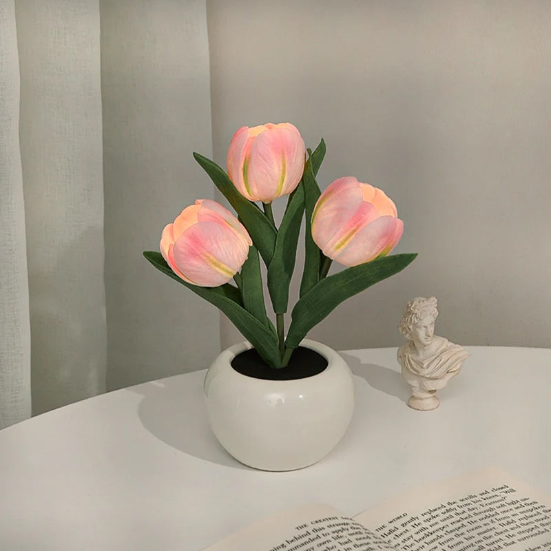 Avtoit | LED Tulip Nightstand Lamp Flower Table Lamp