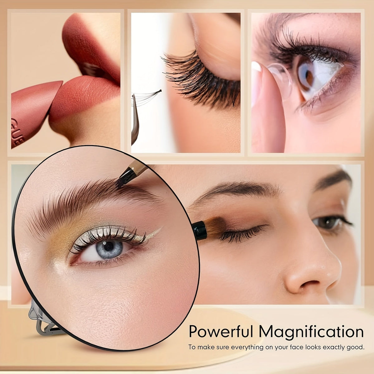 Avtoit | Magnifying Makeup Mirror - 20X/10X Magnification, Suction Cup, Portable