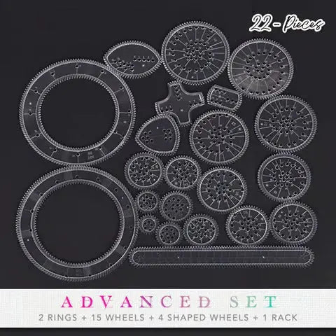 Avtoit | 22-piece Spiral Ruler Set – Creative Drawing with System