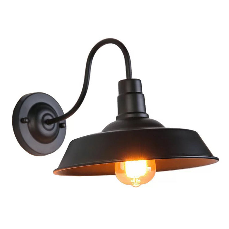 Avtoit | Single Bulb Wall Lamp Vintage Pot Cover Iron Wall Mounted Lamp for Restaurant