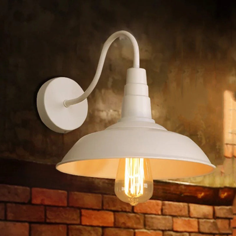 Avtoit | Single Bulb Wall Lamp Vintage Pot Cover Iron Wall Mounted Lamp for Restaurant