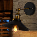 Avtoit | Cone-shaped metal wall lighting antique 1-light hallway wall-mounted light in black