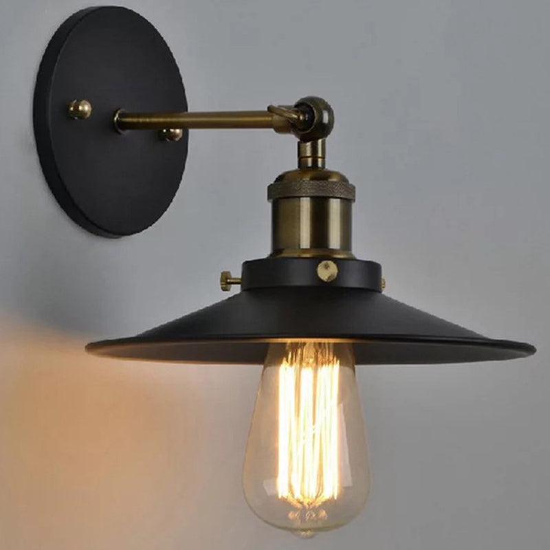 Avtoit | Iron conical shade wall lamp simplicity restaurant wall lamp in black