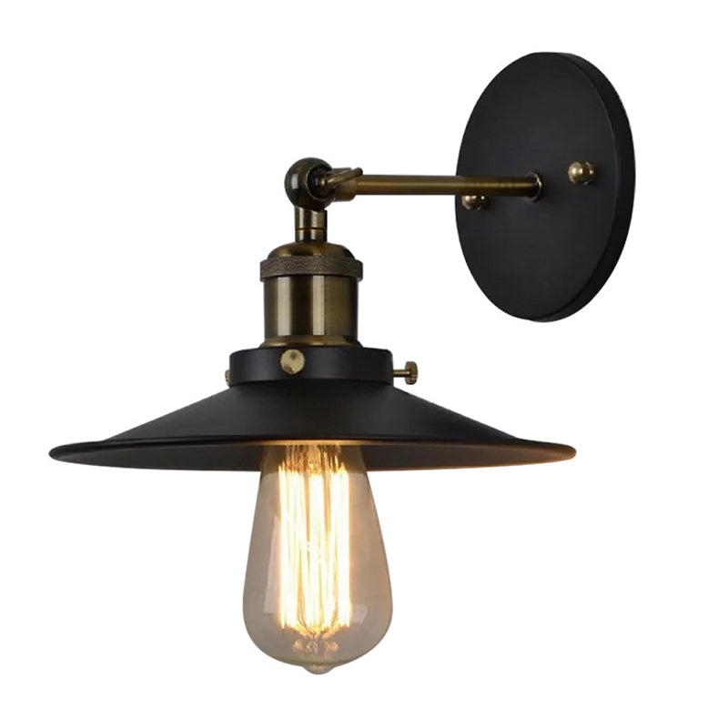 Avtoit | Iron conical shade wall lamp simplicity restaurant wall lamp in black