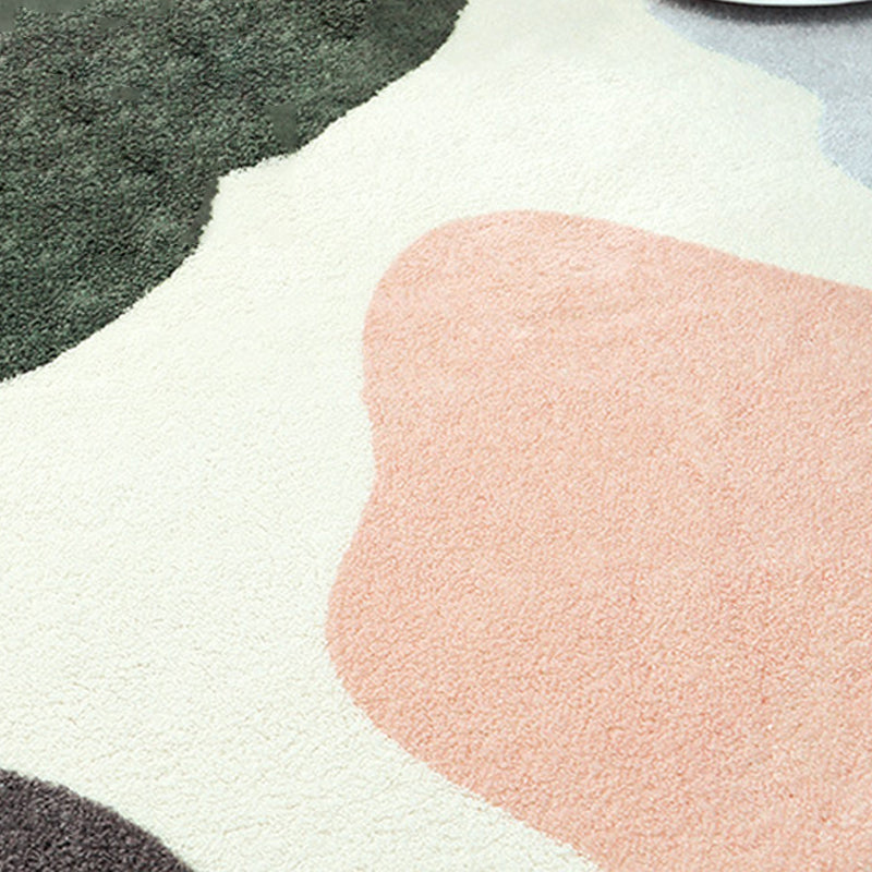 Avtoit | Cute Kids Room Carpet Multi color Plant Printed Area Rug Polyester Non-Slip Rug Machine Washable Carpet