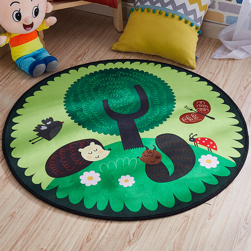 Avtoit | Multi-colored comfort carpet cotton blend animal print carpet pet-friendly maintenance-friendly carpet for children's room