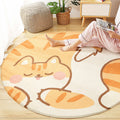 Avtoit | Cute Animal Pattern Rug Multi-Color Synthetic Rug Anti-Slip Back Washable Rug for Kids Room