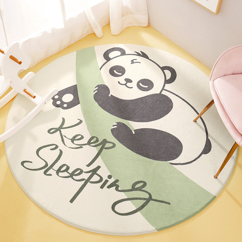Avtoit | Cute Animal Pattern Rug Multi-Color Synthetic Rug Anti-Slip Back Washable Rug for Kids Room