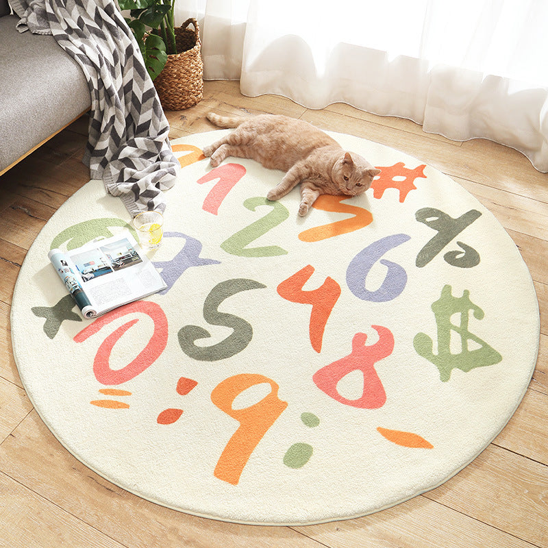 Avtoit | Multicolored Kids Carpet Novelty Cartoon Animal Pattern Rug Polyester Non-Slip Back Machine Washable Rug