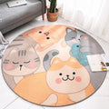 Avtoit | Beautiful Cartoon Printed Carpet Multi-Colored Lambswool Area Rug Washable Non-Slip Area Rug for Children's Room