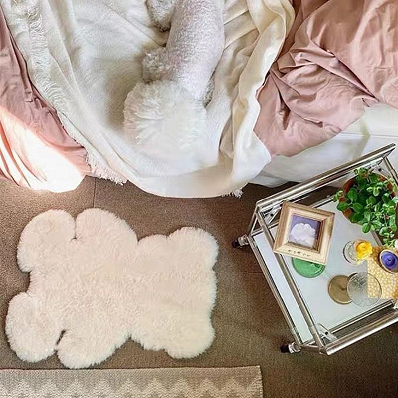 Avtoit | Beer Shape Solid Carpet Multi Color Calming Area Rug Cotton Blend Pet Friendly Machine Washable Rug for Kids Bedroom