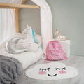 Avtoit | Creative Kids Room Carpet Multicolored Cartoon Printed Carpet Cotton Blend Pet Friendly Machine Washable Carpet