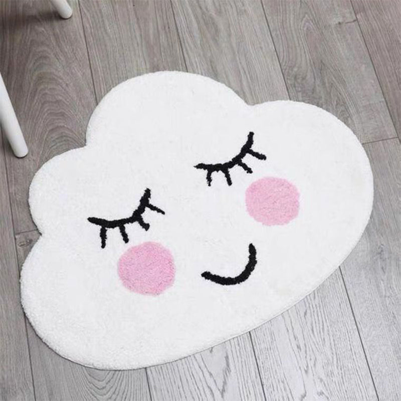 Avtoit | Creative Kids Room Carpet Multicolored Cartoon Printed Carpet Cotton Blend Pet Friendly Machine Washable Carpet