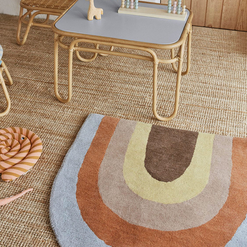 Avtoit | Irregular Shape Animal Pattern Carpet Multicolored Relaxing Carpet Cotton Blend Non-Slip Washable Carpet for the Nursery