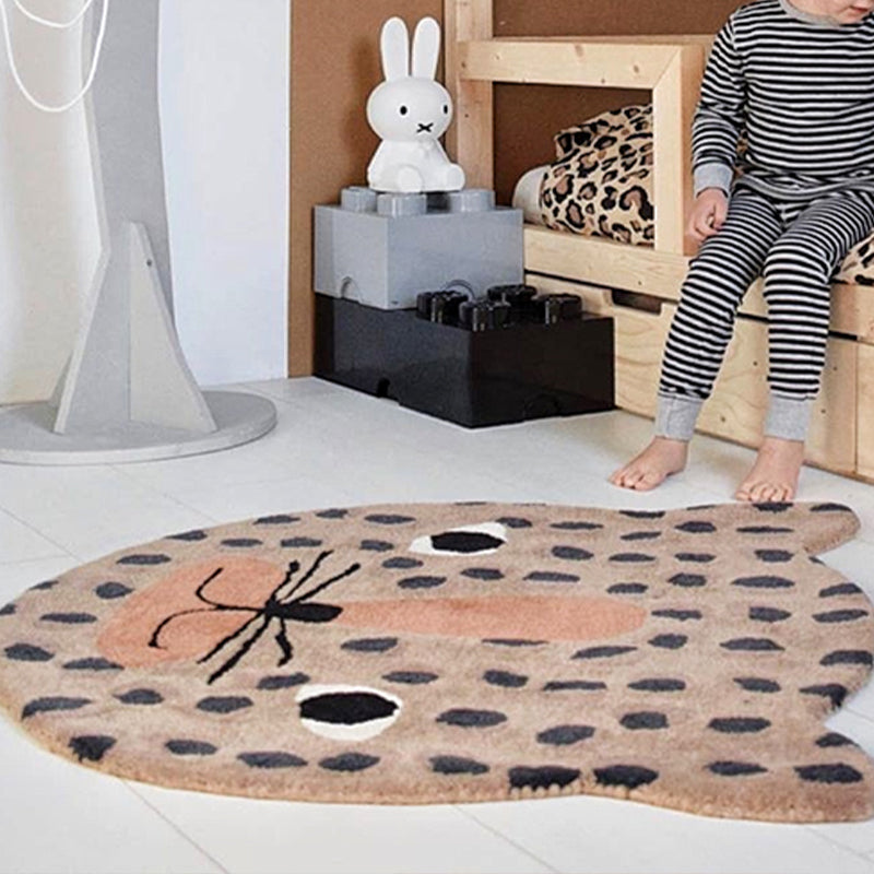 Avtoit | Irregular Shape Animal Pattern Carpet Multicolored Relaxing Carpet Cotton Blend Non-Slip Washable Carpet for the Nursery