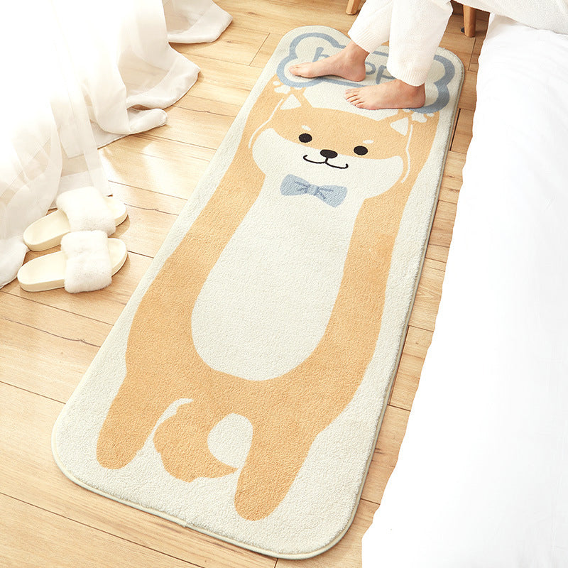 Avtoit | New Cartoon Animal Rug Multicolored Soothing Rug Synthetic Stain Resistant Non-Slip Rug for Children's Room