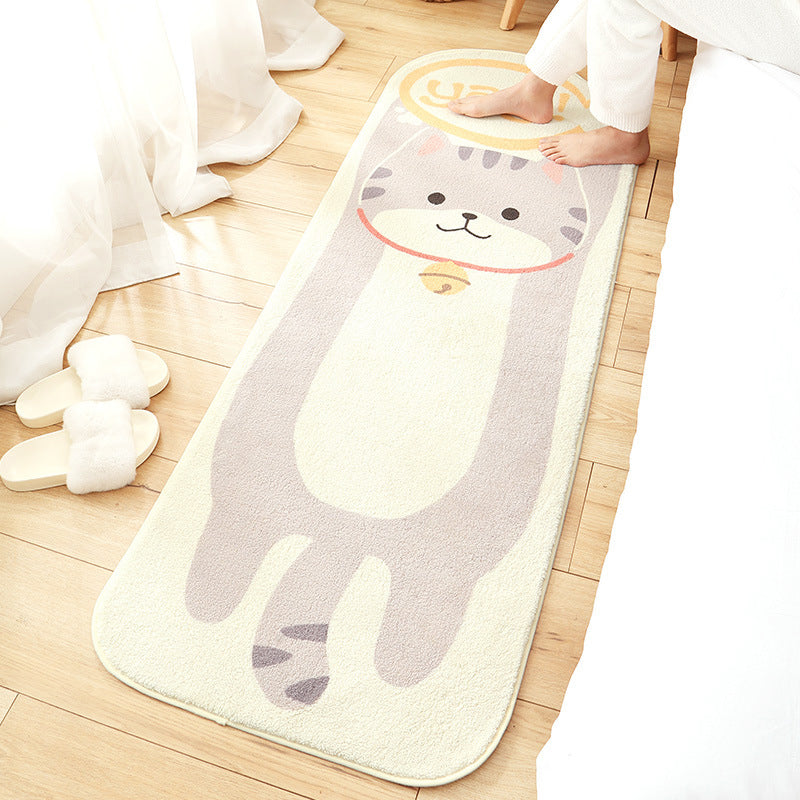 Avtoit | New Cartoon Animal Rug Multicolored Soothing Rug Synthetic Stain Resistant Non-Slip Rug for Children's Room
