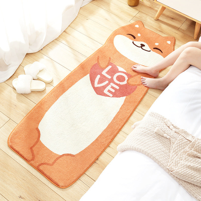 Avtoit | New Cartoon Animal Rug Multicolored Soothing Rug Synthetic Stain Resistant Non-Slip Rug for Children's Room