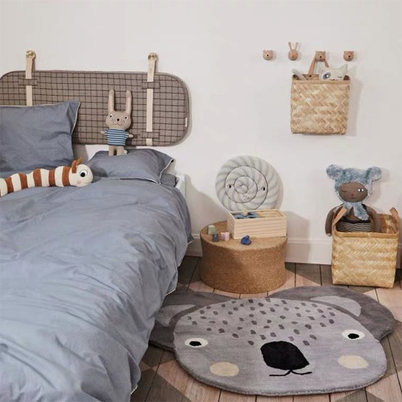 Avtoit | Multicolored animal print rug made of cotton blend, adorable rug for the area, pet-friendly, easy-care rug for the bedroom