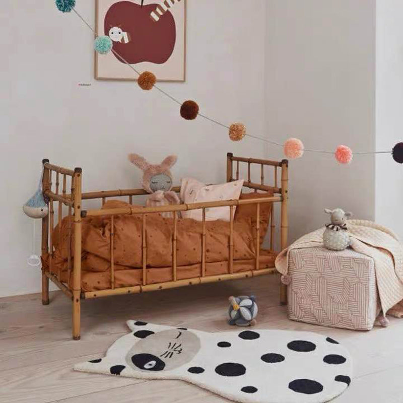 Avtoit | Multicolored animal print rug made of cotton blend, adorable rug for the area, pet-friendly, easy-care rug for the bedroom