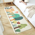 Avtoit | Casual Living Room Rug Multicolored Cartoon Plant Pattern Rug Synthetic Pet-Friendly Non-Slip Rug