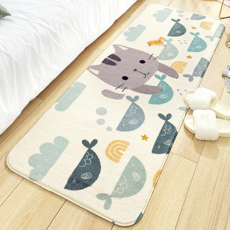 Avtoit | Colorful beautiful carpet polypropylene cartoon animal pattern rug non-slip washable area rug for children's bedroom