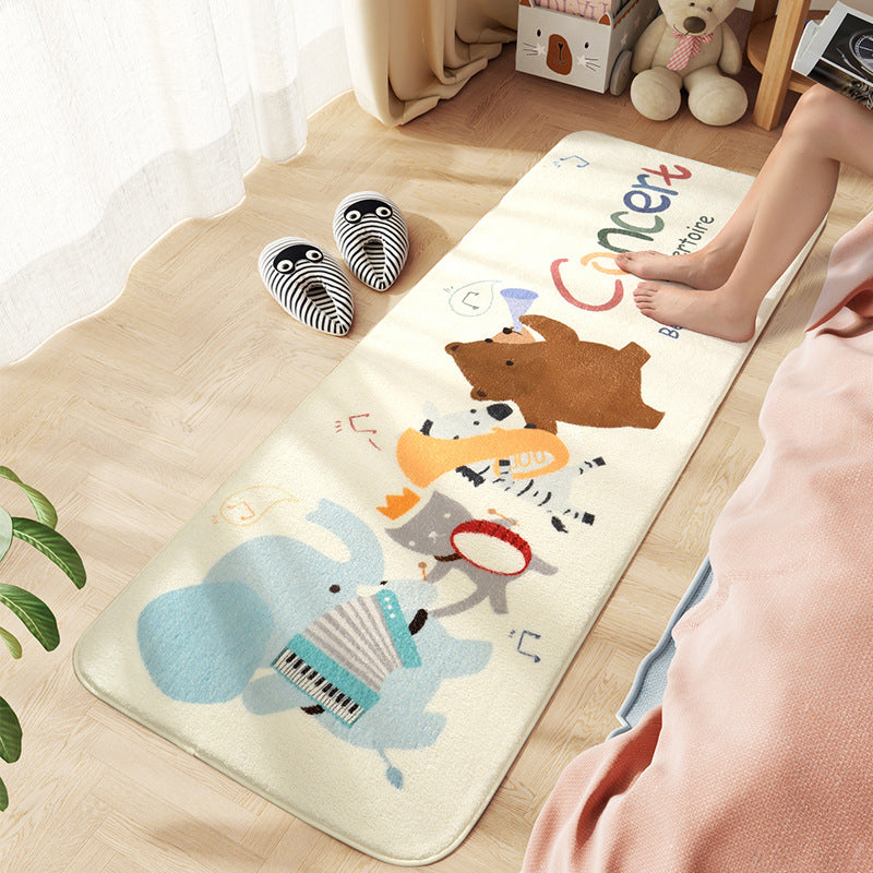 Avtoit | Comfort Children's Room Carpet Multicolored Cartoon Animal Area Rug Synthetic Easy Care Pet-Friendly Rug