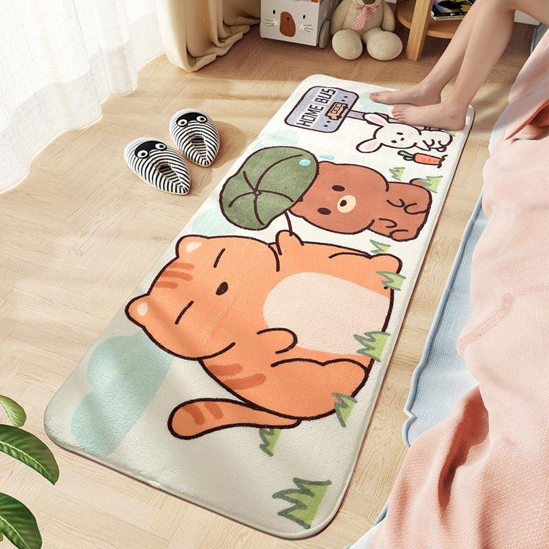 Avtoit | Comfort Children's Room Carpet Multicolored Cartoon Animal Area Rug Synthetic Easy Care Pet-Friendly Rug