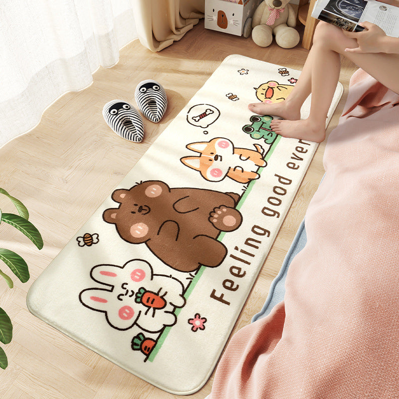 Avtoit | Comfort Children's Room Carpet Multicolored Cartoon Animal Area Rug Synthetic Easy Care Pet-Friendly Rug