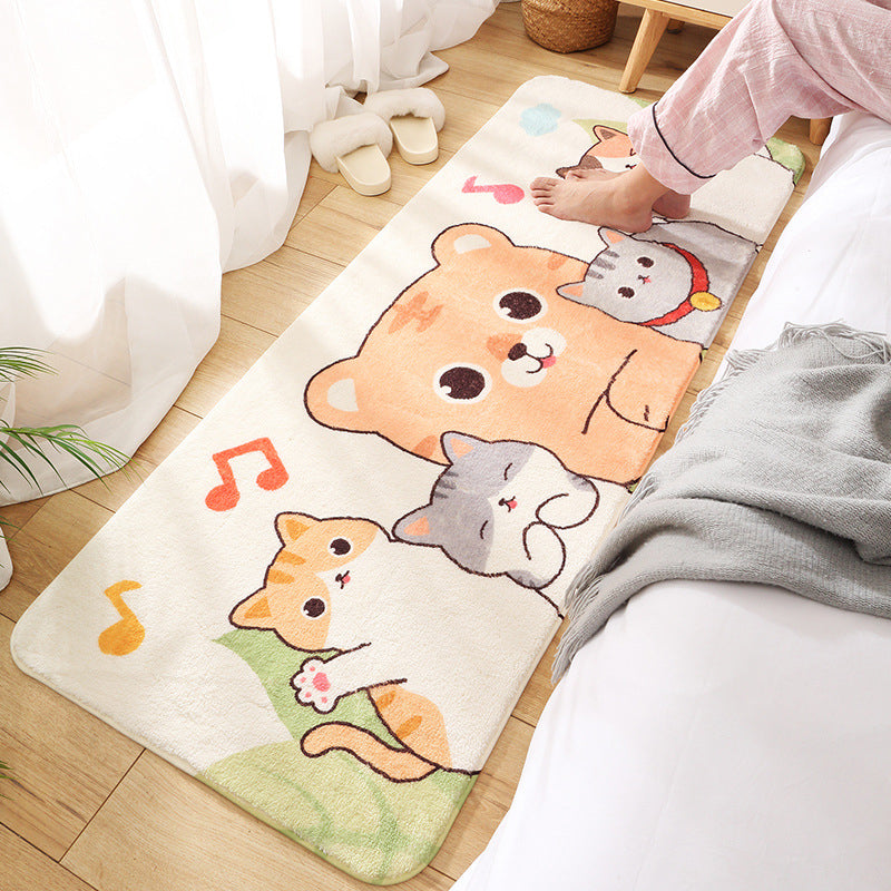 Avtoit | Relaxing Children's Room Carpet Colorful Cartoon Animal Printed Carpet Polypropylene Non-Slip Pet-Friendly Carpet