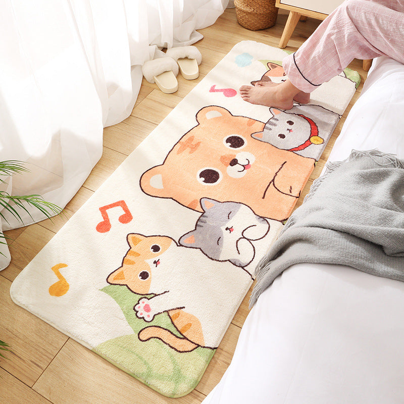Avtoit | Relaxing Children's Room Carpet Colorful Cartoon Animal Printed Carpet Polypropylene Non-Slip Pet-Friendly Carpet